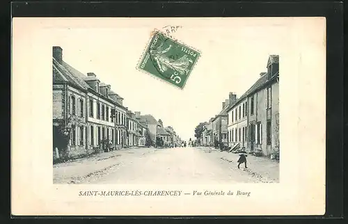 Präge-AK Saint-Maurice-lès-Charencey, Vue Générale du Bourg