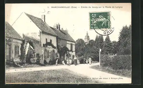 AK Marchainville, Entrée du bourg par la Route de Longny