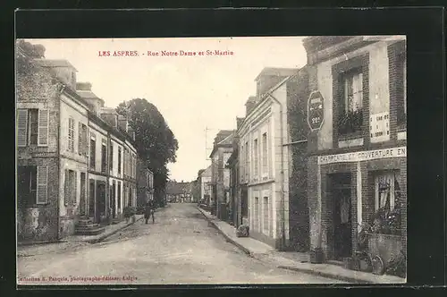 AK Les Aspres, Rue Notre-Dame et St-Martin