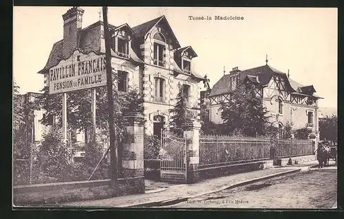 AK Tessé-la-Madeleine, Pavillon Francais, Pension de Famille