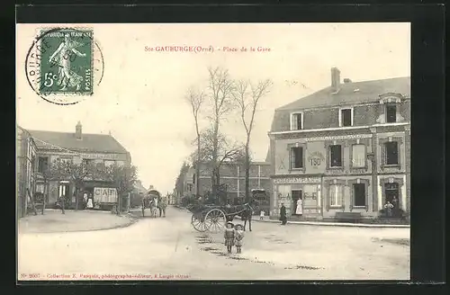 AK Ste-Gauburge, Place de la Gare