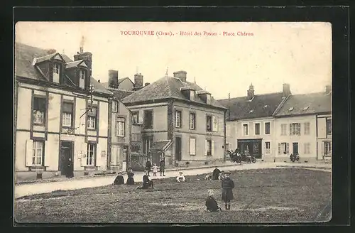 AK Tourouvre, Hôtel des Postes, Place Chéron