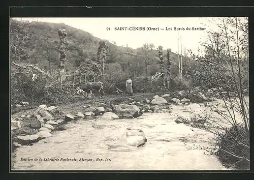 AK Saint-Céneri, les Bords du Sarthon