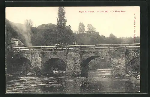 AK Saint-Céneri, le Vieux Pont