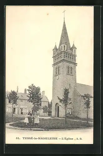 AK Tessé-la-Madeleine, l'Église