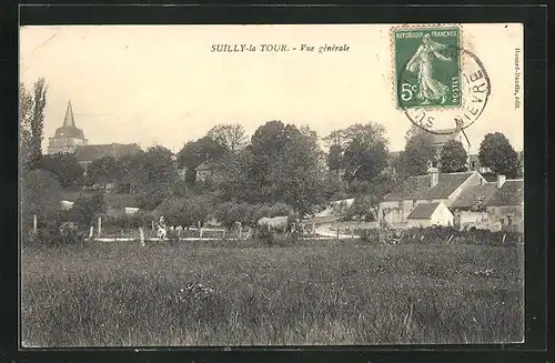 AK Suilly-la-Tour, Vue générale, Teilansicht mit Kirche