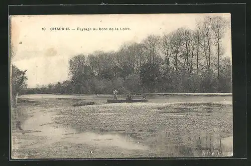 AK Charrin, Paysage au bord de la Loire