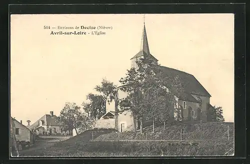 AK Avril-sur-Loire, L`Église, Ansicht der Kirche