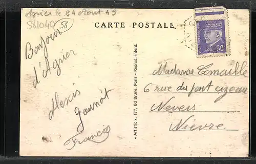 AK Brinon-sur-Beuvron, Vue générale prise au téléobjectif