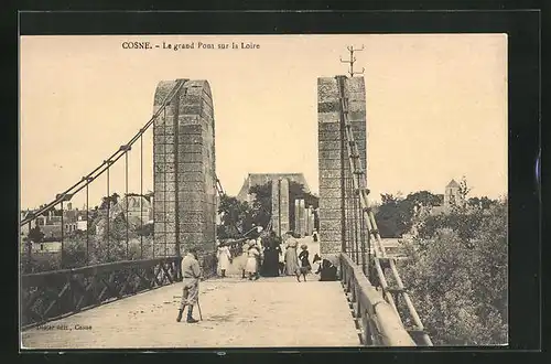 AK Cosne, le grand Pont sur la Loire