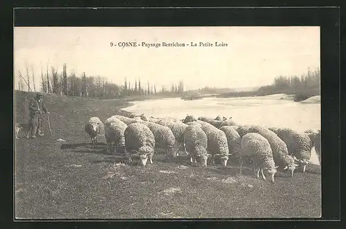 AK Cosne, Paysage Berrichon, la Petite Loire