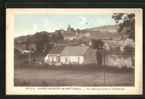 AK Saint-Martin-du-Puy, Vue générale prise au Téléobjectif