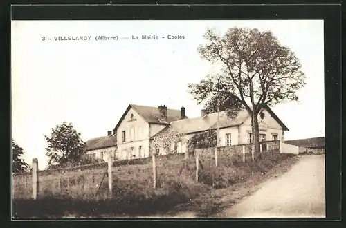 AK Villelangy, la Mairie, Ecoles