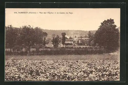 AK Dornecy, Vue sur l'Église et le Centre du Pays