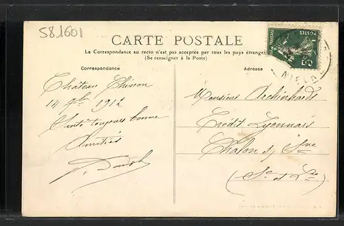 AK Chateau-Chinon, Vue générale prise de la Ferme de Rossignot