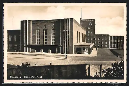 AK Flensburg, Blick auf das deutsche Haus