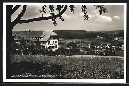 AK Hallwangen b. Freudenstadt, Ortsansicht mit Kurhaus Mühle