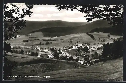 AK Röt-Schönegründ i. Murgtal, Ortsansicht am Tag