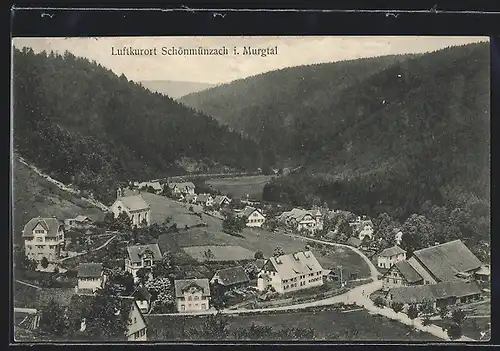 AK Schönmünzach i. Murgtal, Ortsansicht bei Tag