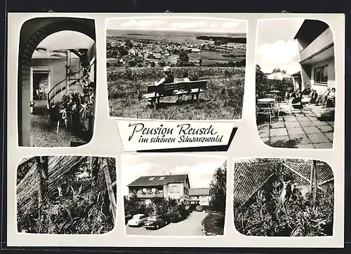 AK Egenhausen /Schwarzwald, Hotel Pension Reusch, Innenansicht