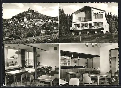 AK Falkenstein /Bayer. Wald, An der Café-Pension Schwarz