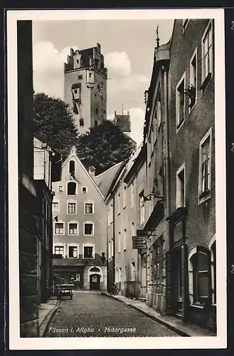 AK Füssen, Blick in die Hutergasse