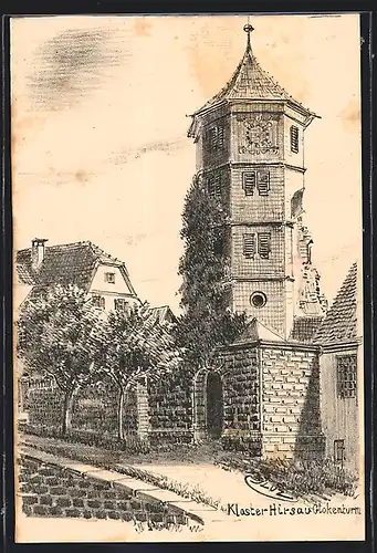 Künstler-AK Hirsau, Kloster Hirsau, Glockenturm