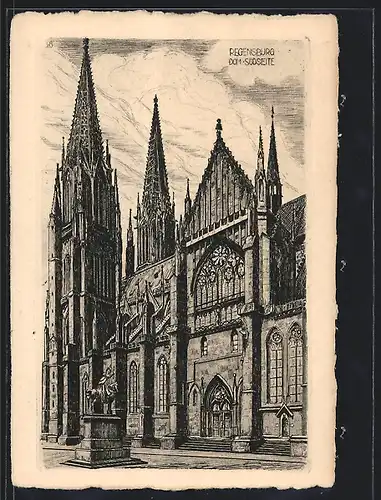 Künstler-AK Regensburg, Dom