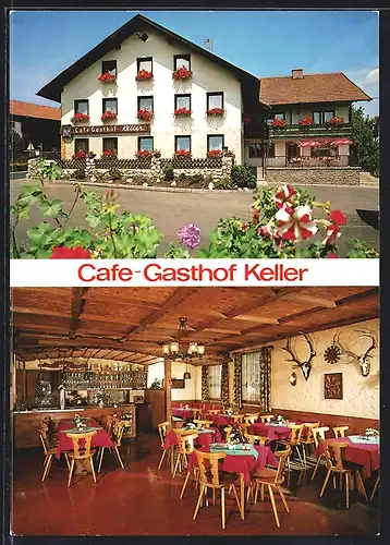 AK Pfronten-Kappel, Cafe Gasthof Keller, Kappeler Strasse 10
