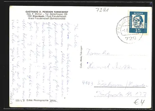 AK Eisenbach, Gasthaus und Pension Tannenhof