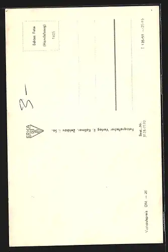 AK Ich komme!, Eisenbahn auf gerader Strecke