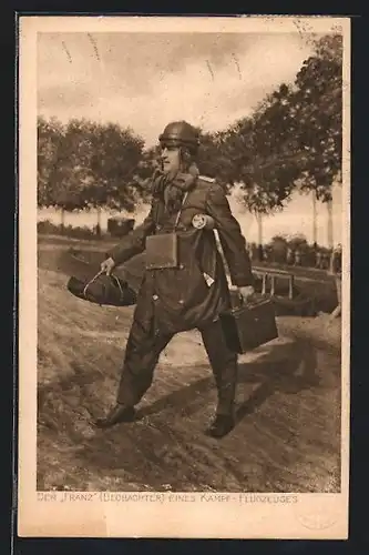 AK Der Franz (Beobachter) eines Kampf-Flugzeuges