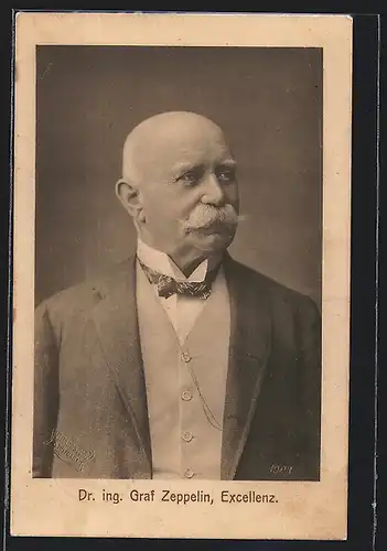 AK Portrait Dr. ing. Ferdinand Graf von Zeppelin