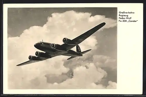 AK Flugzeug Focke-Wulf Fw 200 Condor,