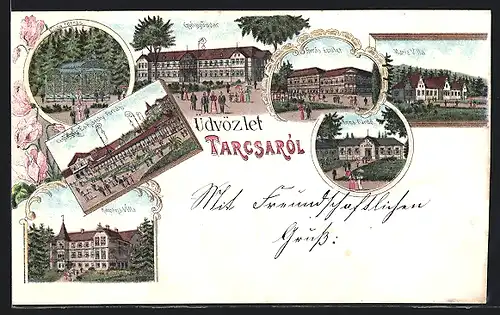 Lithographie Tarcsa, Karolina Villa, Maria Villa, Anna-Fürdö