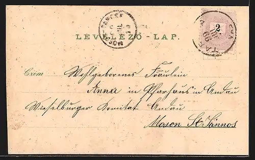 Lithographie Tarcsa, Karolina Villa, Maria Villa, Anna-Fürdö