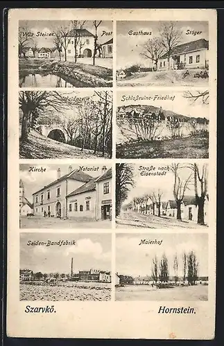 AK Hornstein, Gasthaus Stäger, Villa Steiner, Maierhof