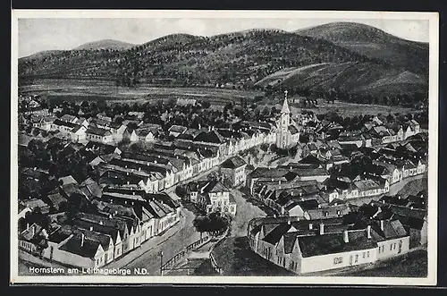 AK Hornstern am Leithagebirge, Totalansicht aus der Vogelschau