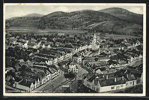 AK Hornstern am Leithagebirge, Totalansicht aus der Vogelschau