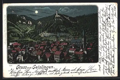 Lithographie Geislingen, Panorama