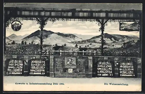 AK Bühl, Gewerbe- & Industrie-Ausstellung 1905, Weinausstellung