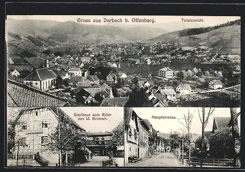 AK Durbach, Totalansicht, Gasthaus zum Ritter, Hauptstrasse