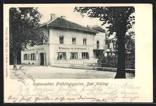 AK Bad Aibling, Restauration Frühlingsgarten