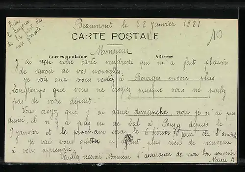 AK Pouzy-Mesangy, Rue du Pont de Couritze