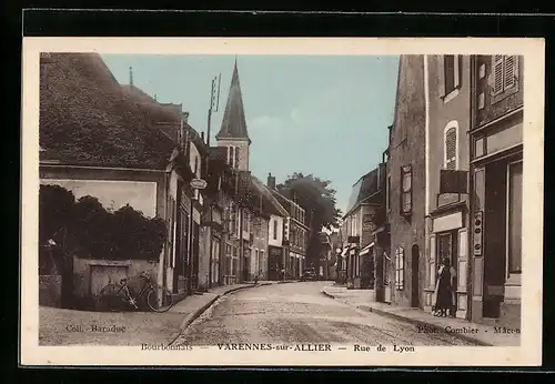 AK Varennes-sur-Allier, Bourbonnais, Rue de Lyon