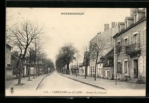 AK Varennes-sur-Allier, Bourbonnais, Avenue de Chazeuil