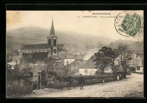 AK Arfeuilles, Bourbonnais, Vue prise Route de la Gare