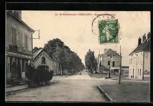 AK En Bourbonnais, Lurcy-Levy, Boulevard Gambetta