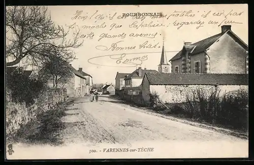 AK Varennes-sur-Tèche, Strassenpartie