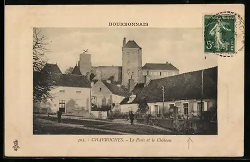 AK Chavroches, La Poste et le Chateau